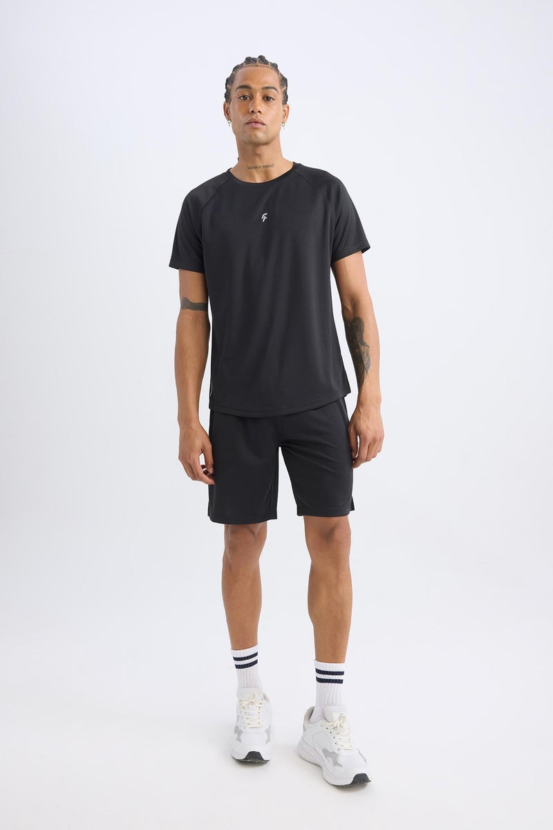 DeFacto Black Man DeFactoFit Slim Fit Sports Standard Leg Shorts Casual - Image 5